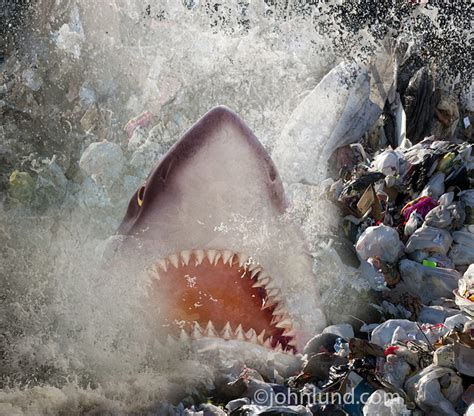 Shark In Plastic Pollution