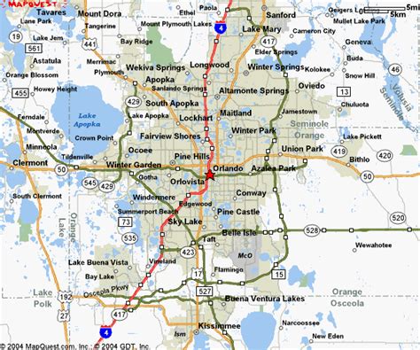 Map Of Orlando Florida Travelsmapscom