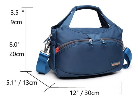 La Packmore Waterproof Nylon Crossbody Bags Multi Pocket Shoulder Bag Travel Purse And Handbag