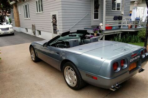 1991 Chevrolet Corvette Convertible 62k Miles Steel Blue Metallic For Sale