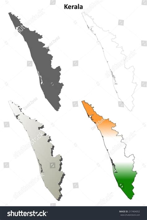 These links are to ensure you have the correct maps to plan your trips at all times. Kerala Blank Detailed Outline Map Set - Vector Version - 217404052 : Shutterstock