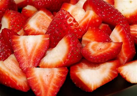 Sliced Strawberries Stock Image Image Of Colorful Ripe 24708109