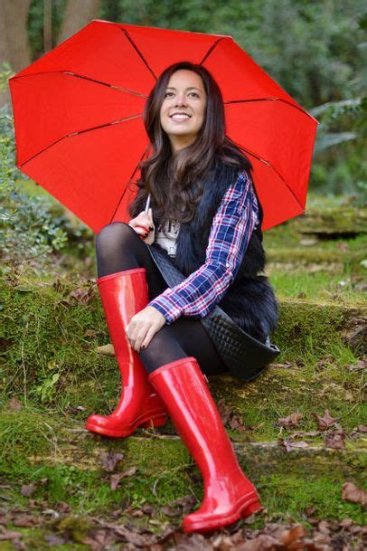 I Love Her Red Tights And Her Shiny Red Wellingtons Are So Sexy Girls Wearing Tights And