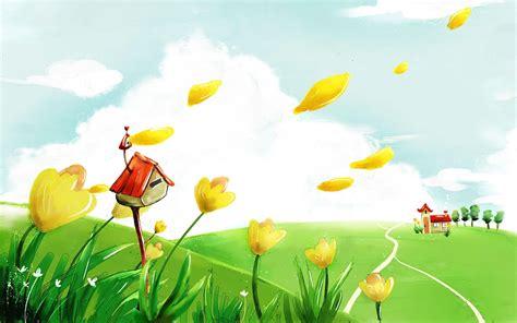 Spring Cartoon Wallpapers Top Free Spring Cartoon Backgrounds