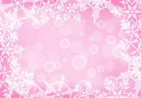 Premium Vector Background Design With Pink Snowflakes