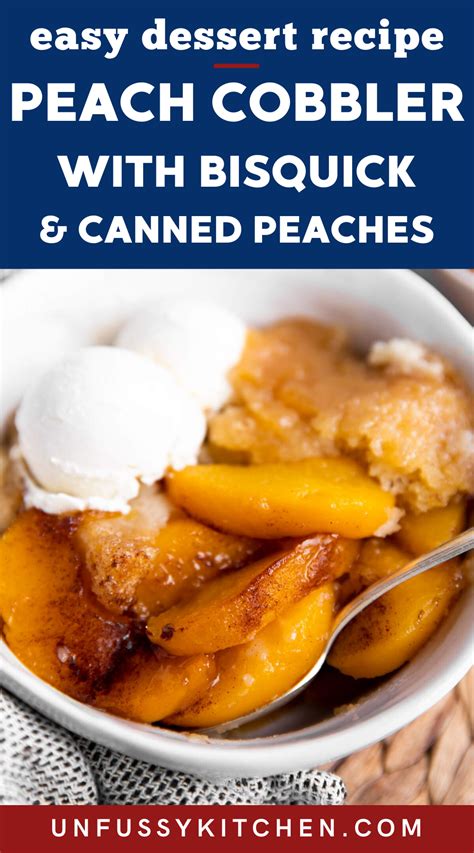 This easy peach cobbler recipe is a simplified way to create an american favorite with fresh fruit and a decadent flavor. Bisquick Peach Cobbler Recipe - Unfussy Kitchen | Recipe ...