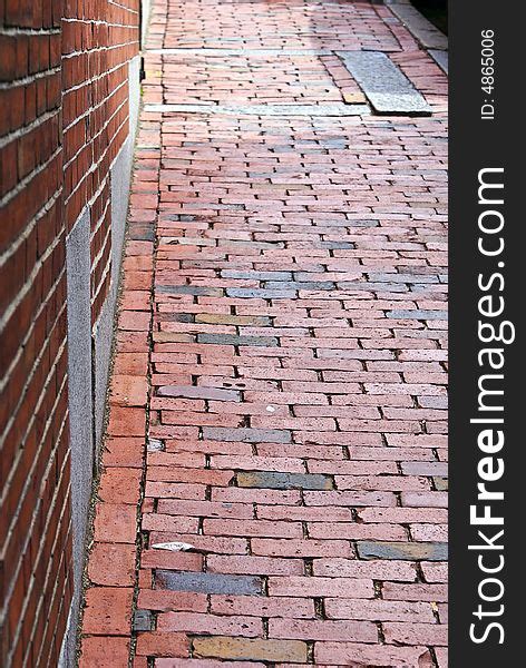 Brick Sidewalk Wall Free Stock Photos Stockfreeimages