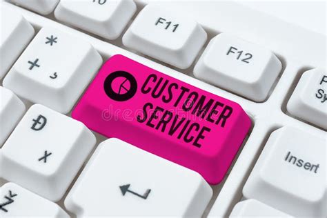 Hand Writing Sign Customer Service Internet Concept Process Of