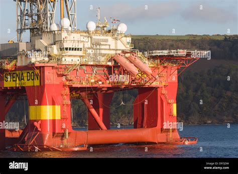 Oil Drilling Rig Stena Don Semi Submersible Vessel Invergordon Cromarty