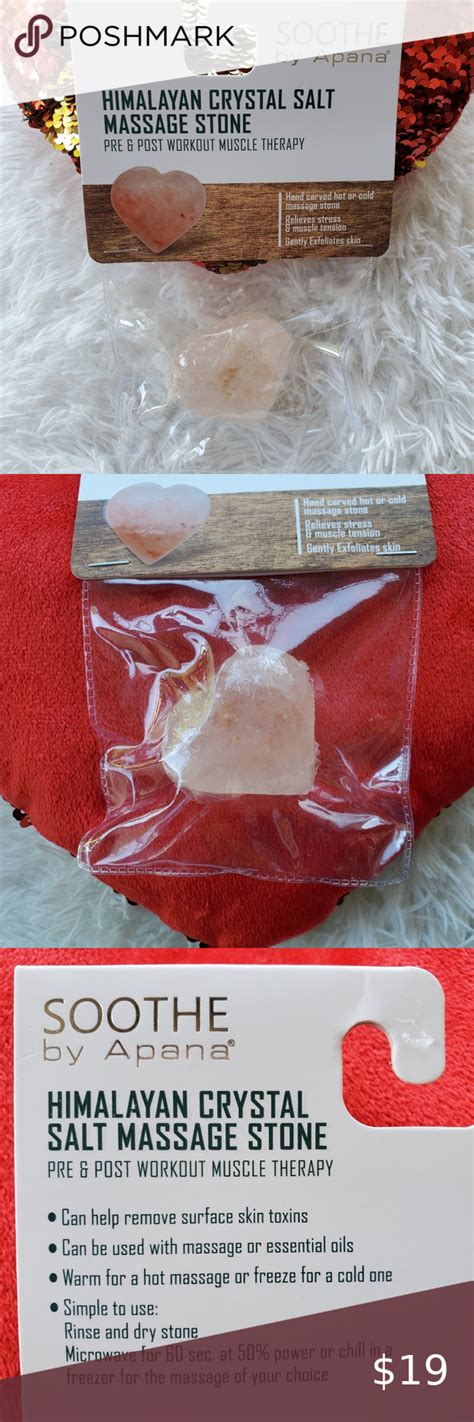 Himalayan Crystal Salt Massage Stone 🌸 Soothe By Apana 🌸 Pre And Post Workout Muscle Therapy 🌸