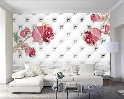 Beibehang Wallpaper For Walls 3 D Papel Mural 3d Luxury Golden Rose