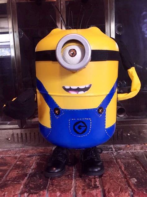 Minion I Made From A Freon Tank I Made This Pinterest Welding