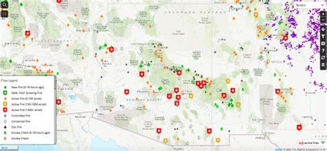 Active Wildfires In Arizona Map United States Map