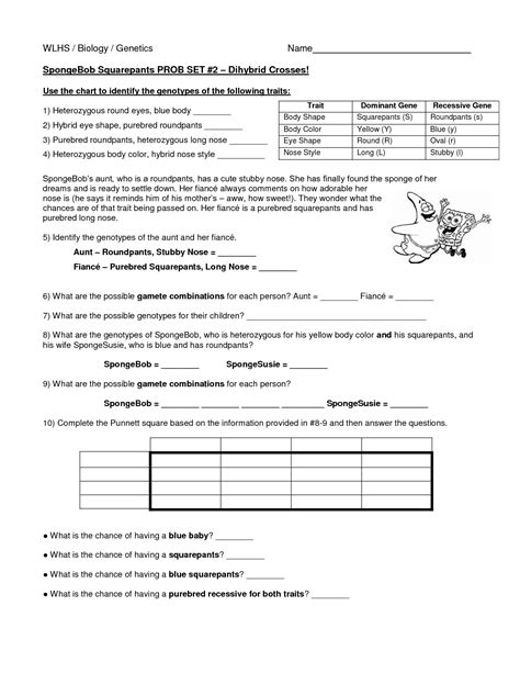 A cross between individuals that involves one pair of contrasting traits. 15 Best Images of Dihybrid Cross Worksheet Answers - Dihybrid Cross Worksheet Answer Key ...