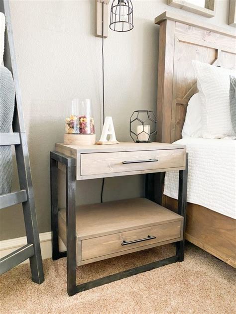 Diy Rustic Modern Nightstand Diy Furniture Bedroom Diy Nightstand