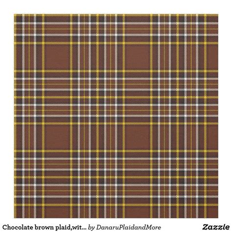 Pin On Plaid Fabric Brown Sold By Printed Yard Customizable