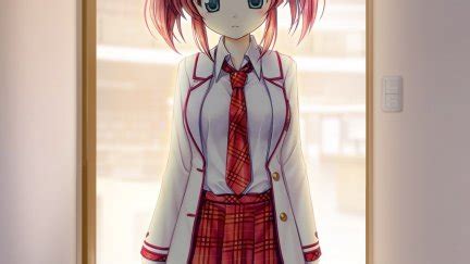 Redhead Green Eyes Standing Nagi Kodachi Daitoshokan No Hitsujikai Anime Girls Anime Tie