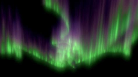 Aurora Borealis Northern Lights On Black Background