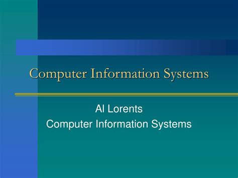 Ppt Computer Information Systems Powerpoint Presentation Free