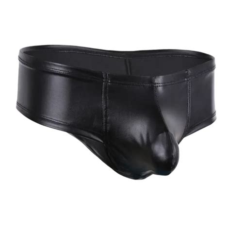 Mens Faux Leather Briefs G String Thong Pouch Bikini Jockstrap Sexy Underwear 465 Picclick