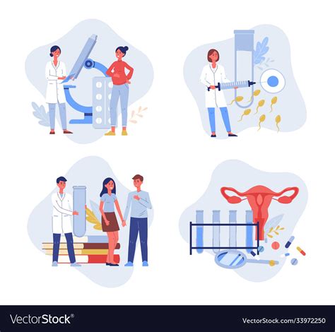 fertility treatment and consultations flat vector image