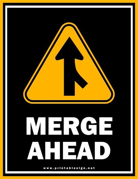 Merge Ahead Sign Sample Free Download