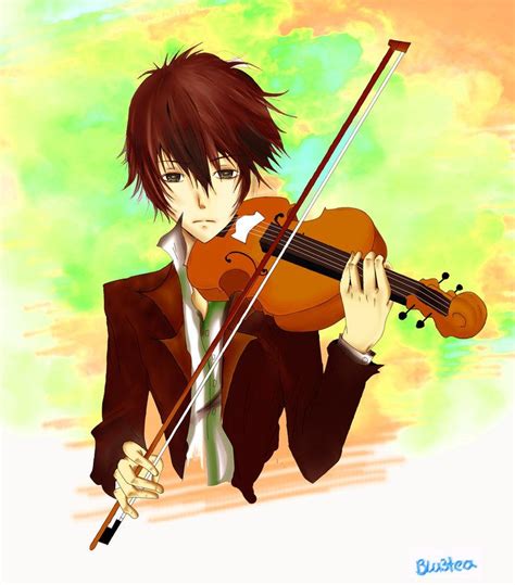 Violin By Blu3tea On Deviantart Violin Anime Anime Boy