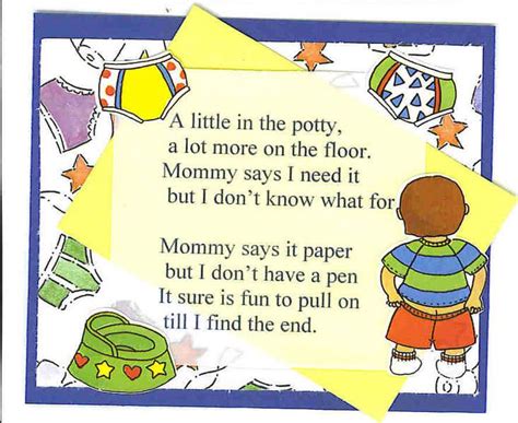 Potty Poem Crafty Projects Poems Paper Crafts
