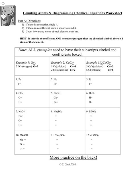 Key to equations practice (doc file. Balancing Chemical Equations Worksheet B