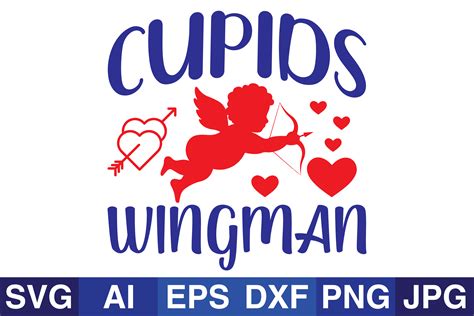 Cupids Wingman Valentine Svg Design Graphic By Svg Cut Files · Creative