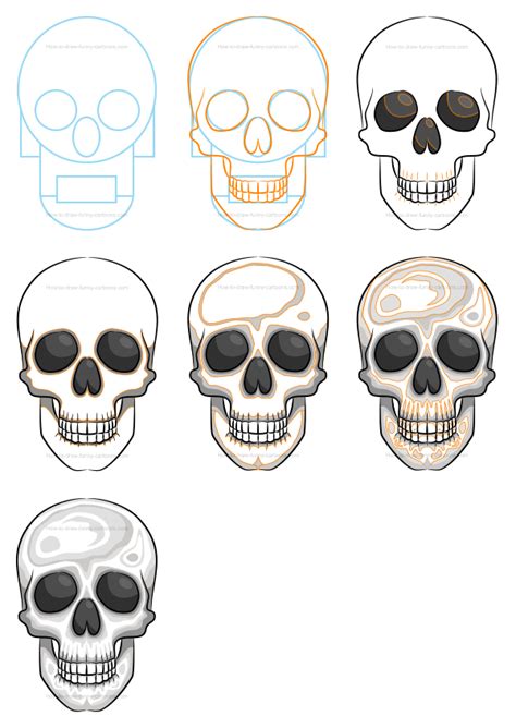 How To Draw A Simple Skull Step By Step At Drawing Tutorials
