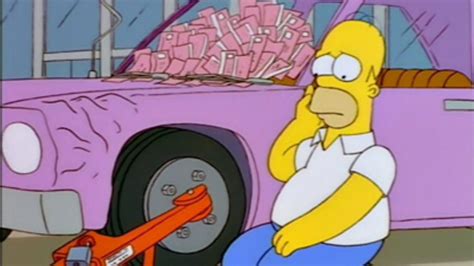 Les Simpson Le Mystère Sur La Voiture Dhomer Enfin Résolu Une énième Galère Avec La Voiture