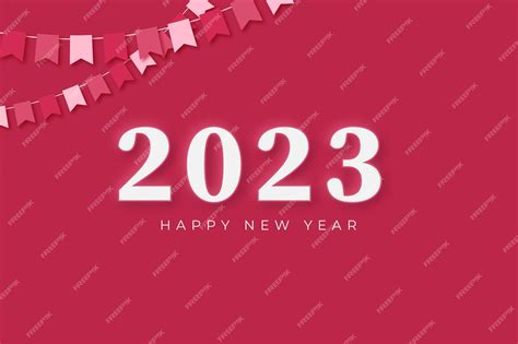 Premium Vector Happy New Year 2023 Banner Design Template