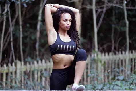 transgender britain s next top model star talulah eve brown works up a sweat as she shows off