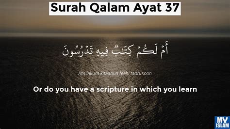 Surah Al Qalam Ayat 33 6833 Quran With Tafsir My Islam