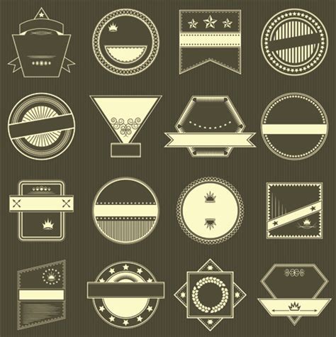 Blank Vintage Labels Vector Set Vectors In Editable Ai Eps Svg