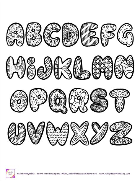 Printable Doodle Alphabet