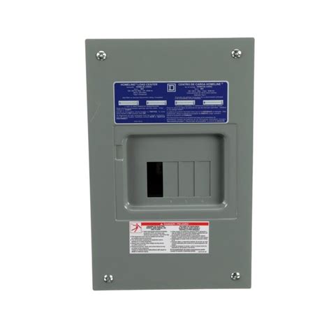 Square D Homeline 125 Amp 4 Spaces 8 Circuit Main Lug Load Center In