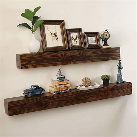 6 Inch High Dylan Rustic Floating Shelf Reclaimed Wood Wall Shelves