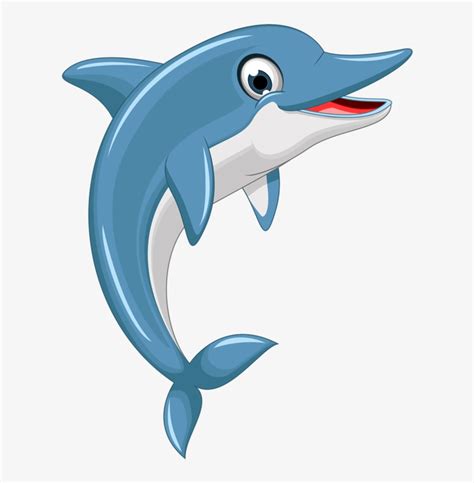 Download Cute Cartoon Dolphin Jumping Out Of Water Dolphin Cartoon