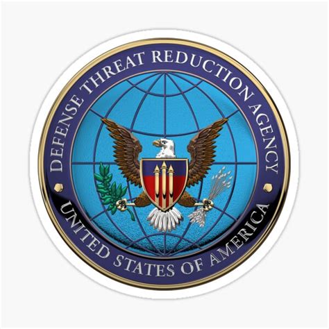 Defense Threat Reduction Agency Dtra Seal Over Blue Velvet Sticker