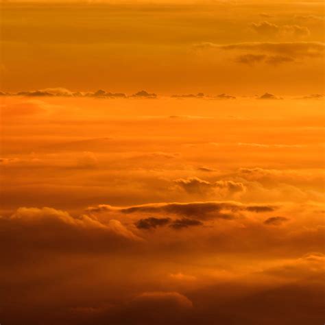 Download Wallpaper 2780x2780 Clouds Sky Sunset Yellow Ipad Air Ipad