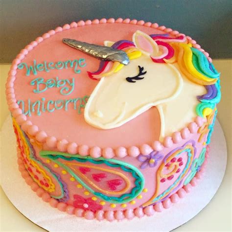 Making a unicorn cake for a unicorn party to celebrate a birthday, baby shower or wedding? Baby Showers - Hayley Cakes and Cookies | Unicorn birthday ...