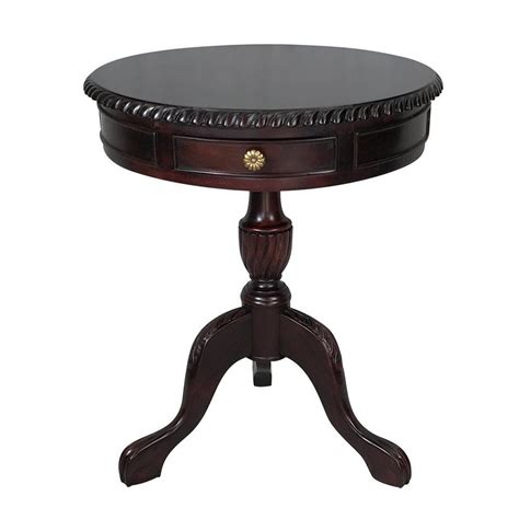 A small round side table is a very functional furniture placed near a chair, recliner or a rocker inside the bedroom, living room, nursery, or outdoors (eg. Antique Style Mahogany Timber Reproduction Chippendale ...
