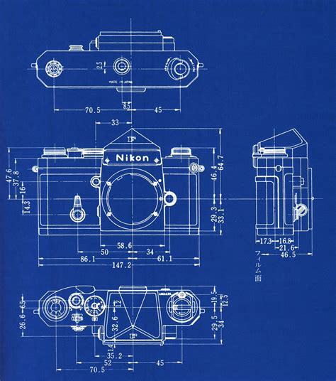 Nikon F Blueprint Blueprints Camera Nikon Nikon