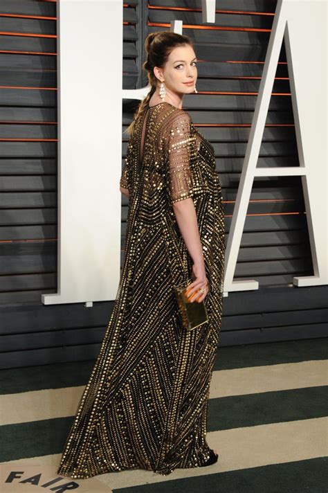 Anne Hathaway At Vanity Fair Oscars Party 2016 Popsugar Celebrity Photo 7