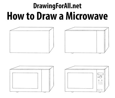 How To Draw A Microwave At How To Draw