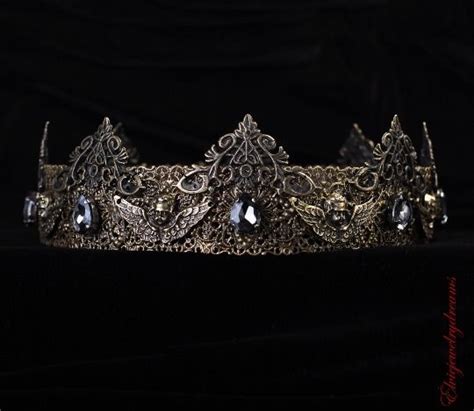 Gothic Fantasy Crown Gothic Tiara Crown With Angels Victorian Crown