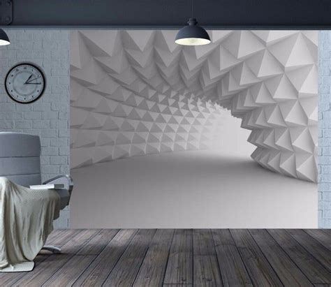 Cool 3d Optical Illusion Arch Tunnel Wallpaper Wall Mural Etsy Uk