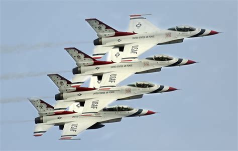 Wallpaper F 16 Usaf Thunderbirds Aerobatic Team Images For Desktop